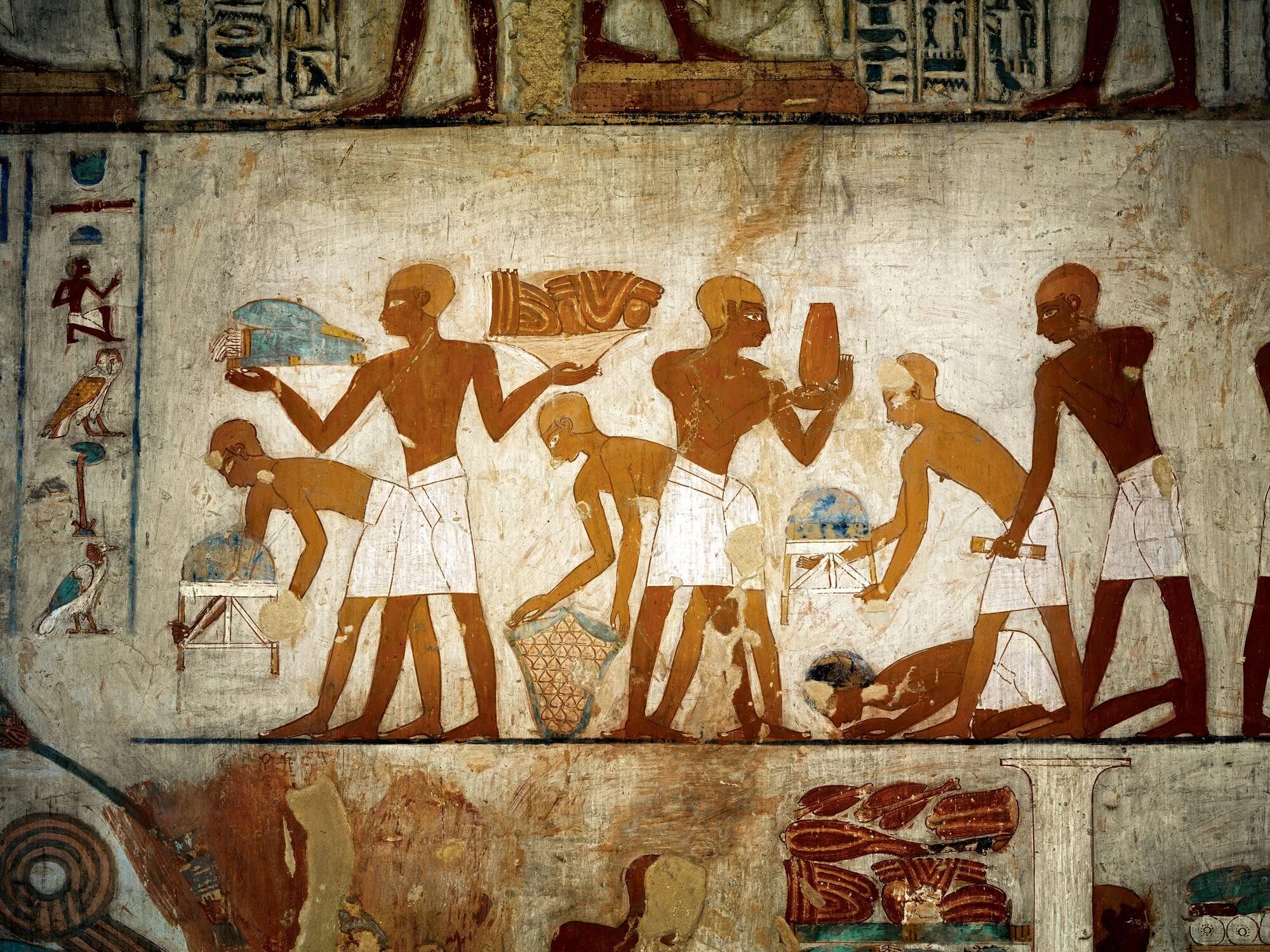 Фресковые композиции древнего Египта. Ремесленники древнего Египта. Торговцы в древнем Египте. Ремесло египта