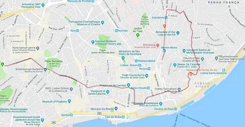 Маршрут 28 на карте