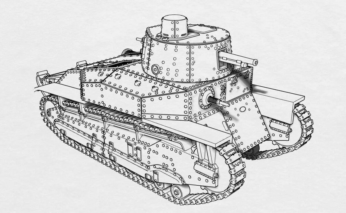 Рисунок 26. Чертёж кв 44 танк. Type 89 танк. Т-18 МС-1 чертеж. Раскраска танк т 26.