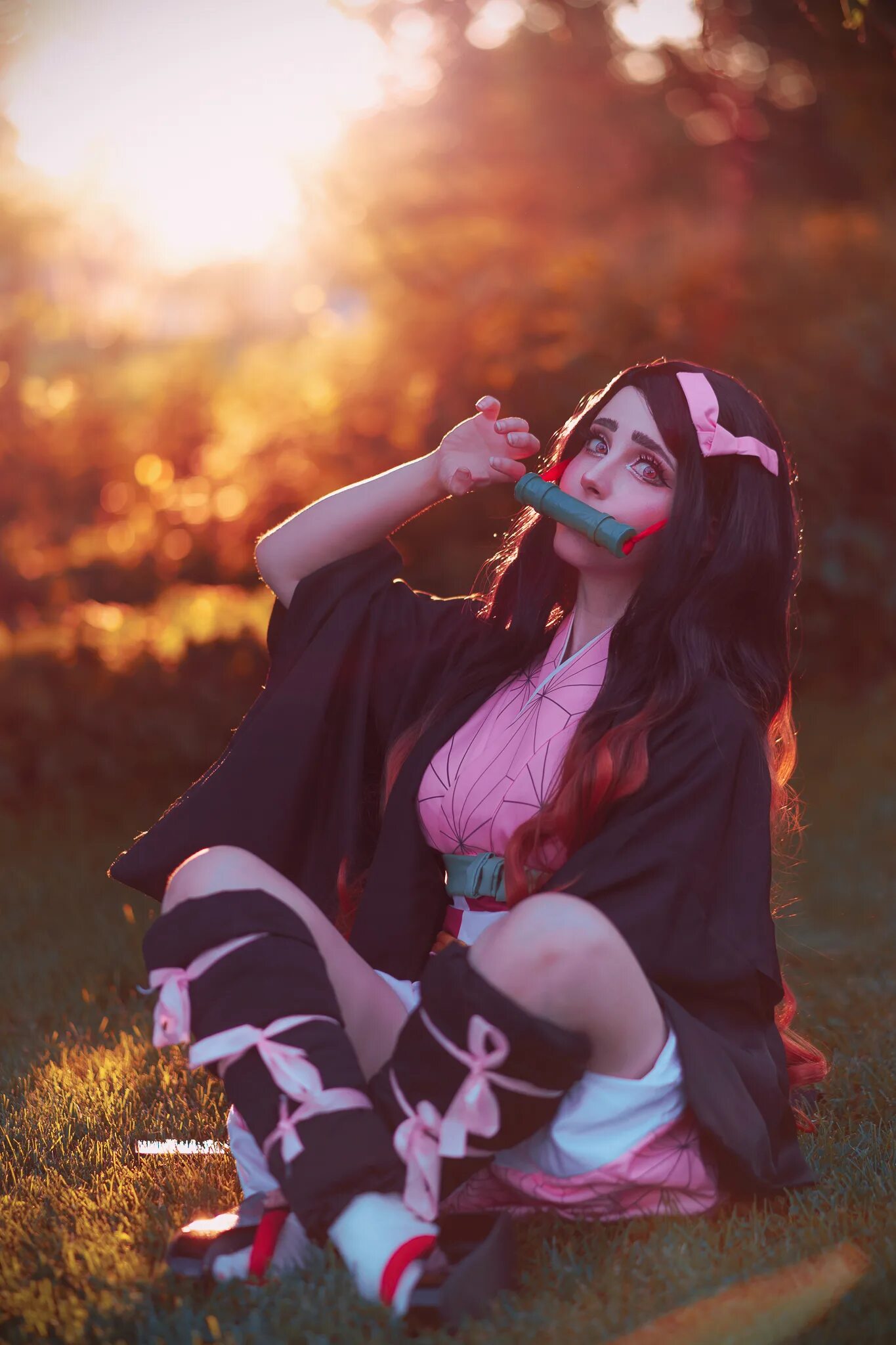 Nezuko. Nezuko косплей. Nezuko Demon Cosplay. Demon Slayer nezuko Cosplay. Nezuko cosplay