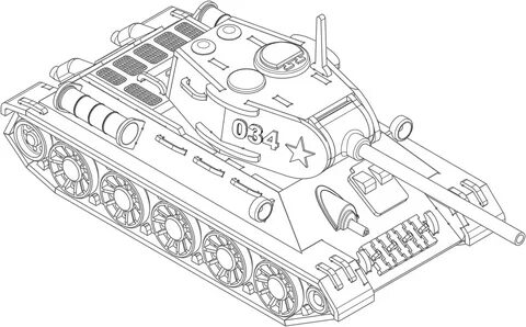 Раскраска танка т 34 85