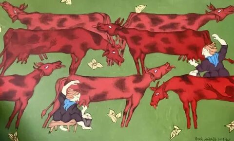 5 красных коров