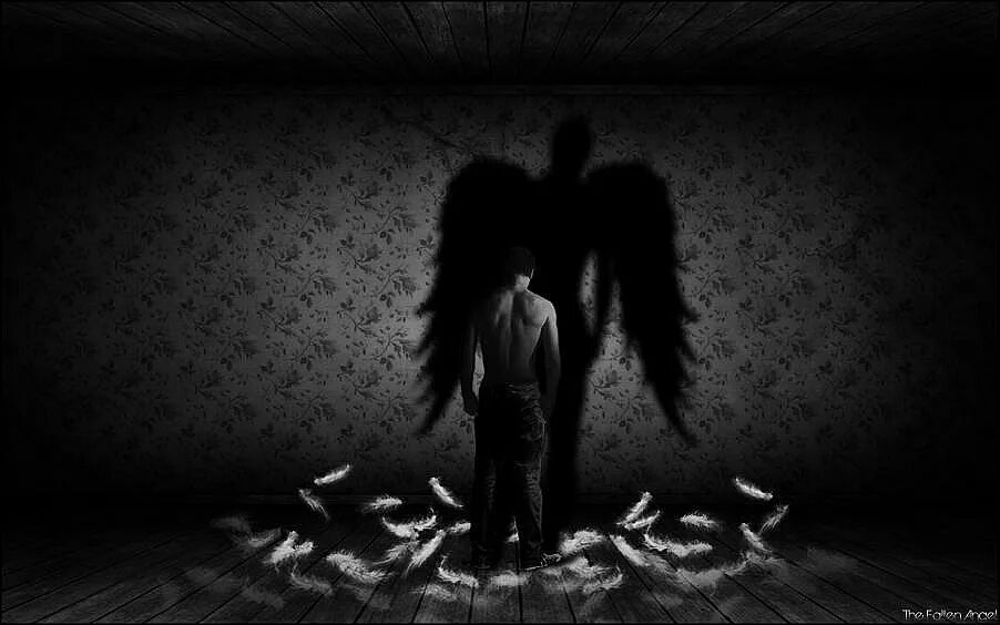 Тема невыносимый. Падший ангел Крылья. Черная душа. Ангел в темноте. Тьма в душе.