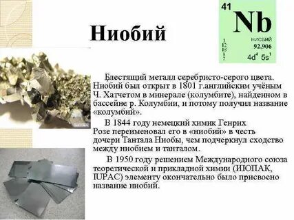 Современное название ниобия