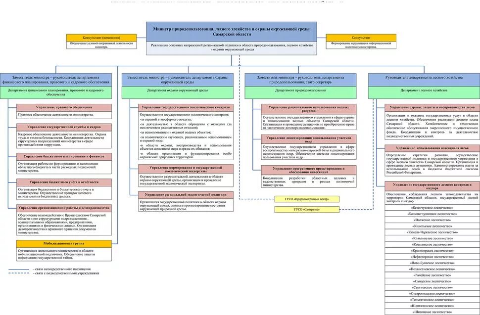 Министерство лесного самарской области. Структура управления лесным хозяйством РФ. Структура Министерства природных ресурсов. Организационная структура предприятия лесхоз. Организационная структура охраны лесов.