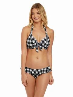 FREYA-SWIM-TOTALLY-CHECK-MONOCHROME-UW-BANDED-HALTER-BIKINI-TOP-AS2924-ITAL...