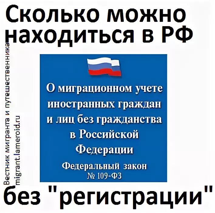 Сколько гражданин рф может находиться без регистрации