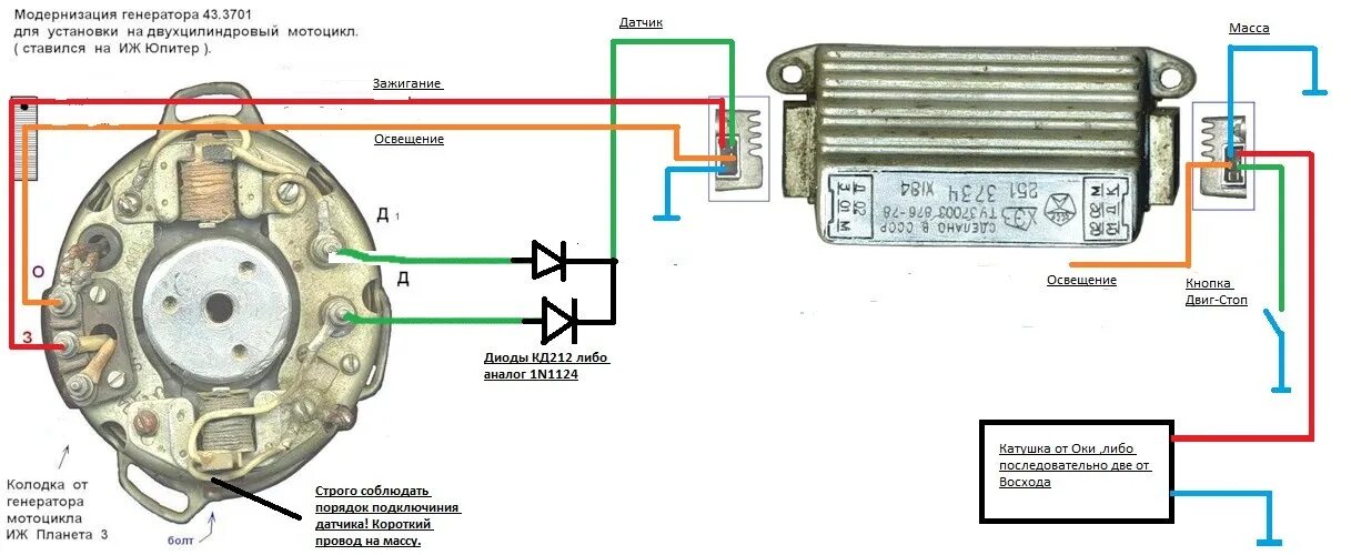 Генератор зажигания Восход 3м 12 вольт. Коммутатор зажигания Восход 3м схема. Схема зажигания мотоцикла Восход 3м. Схема коммутатора Восход 3м 12 вольт.