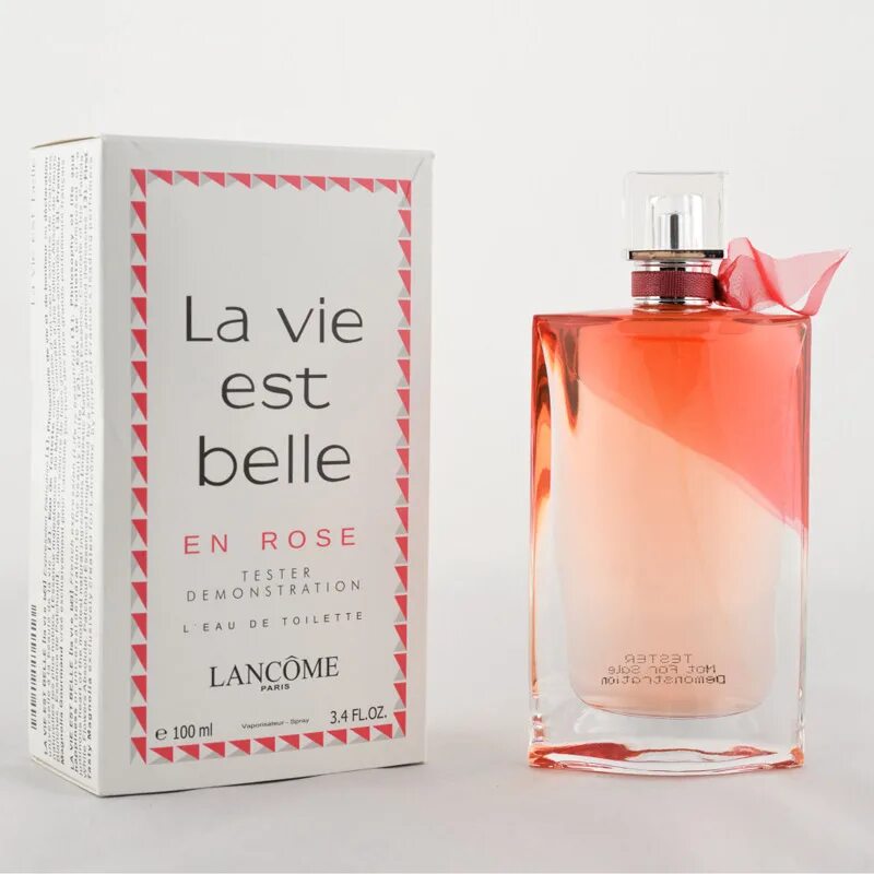 La vie est belle rose. Ланком ла ви ЭСТ Бель 100мл. La vie est Belle EDT 100ml. Тестер ла ви Бель. Lancome туалетная вода la vie est Belle en Rose пробник.