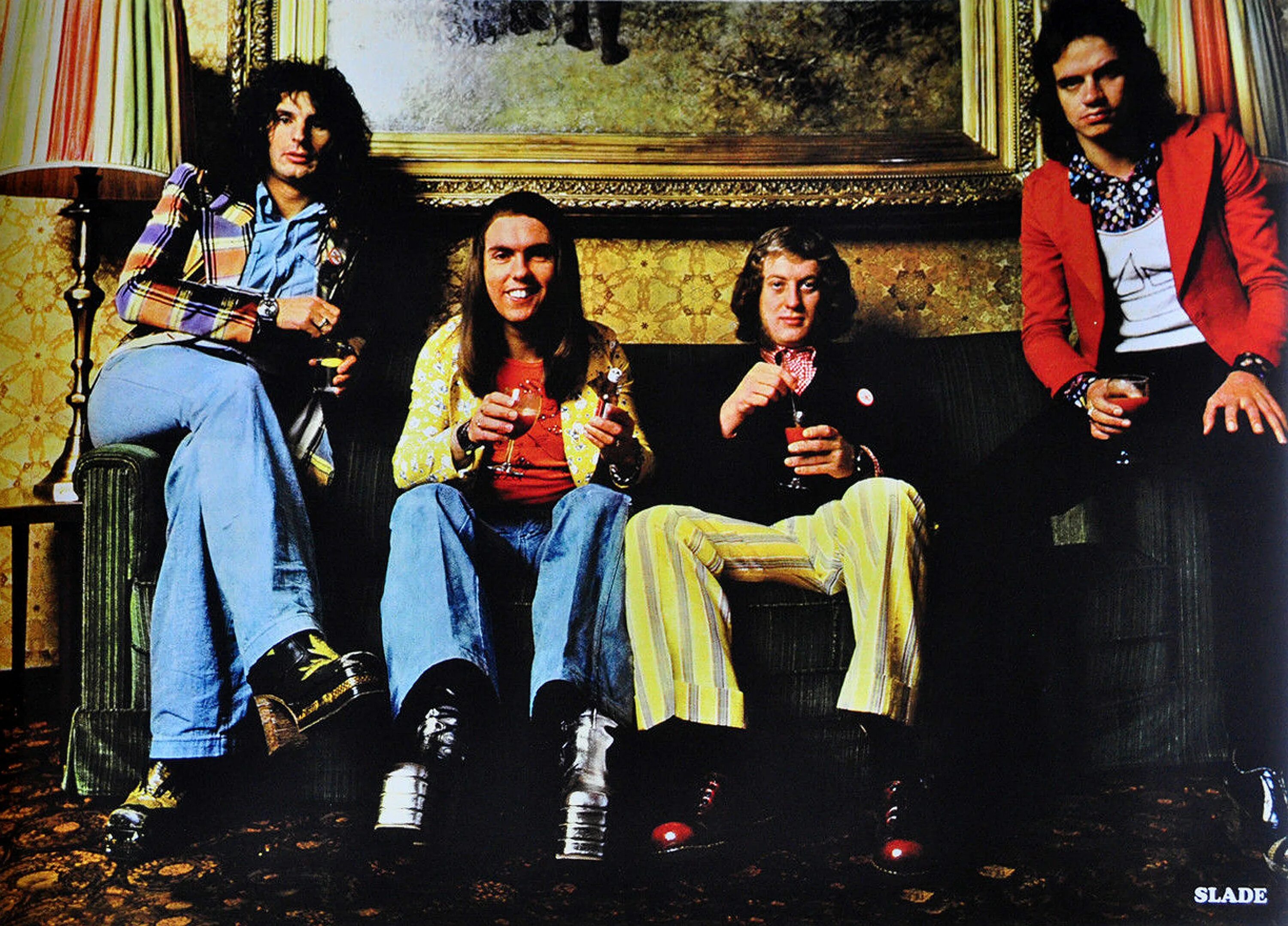 Old new borrowed. Слейд группа. Slade Band 1973. Slade 1990. Slade Sladest 1973.