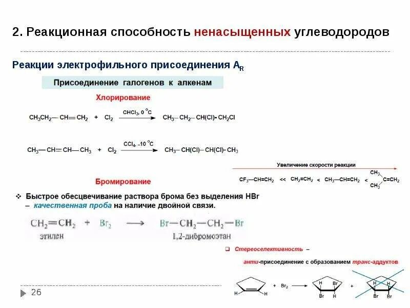 Сравнить реакционную способность. Реакции электрофильного присоединения тионилхлорида. Электрофильное присоединение к ненасыщенным углеводородам. Электрофильное присоединение реакционная способность. Реакция электрофильного присоединения 2-метилпропен.