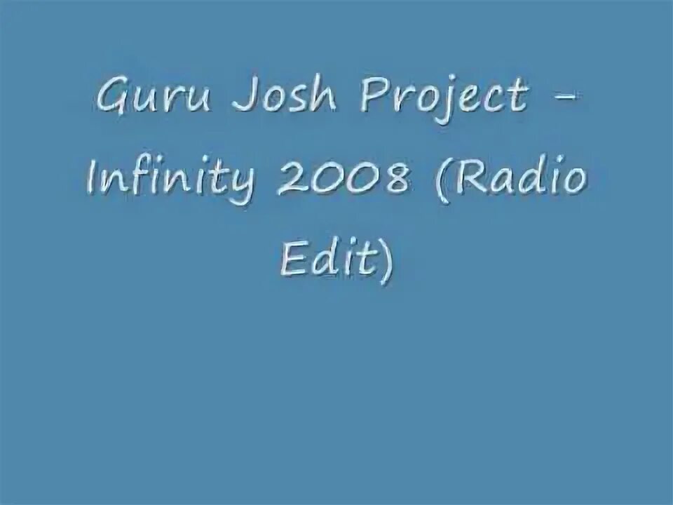 Infinity 2008 klaas vocal edit. Infinity 2008 klaas vocal edit