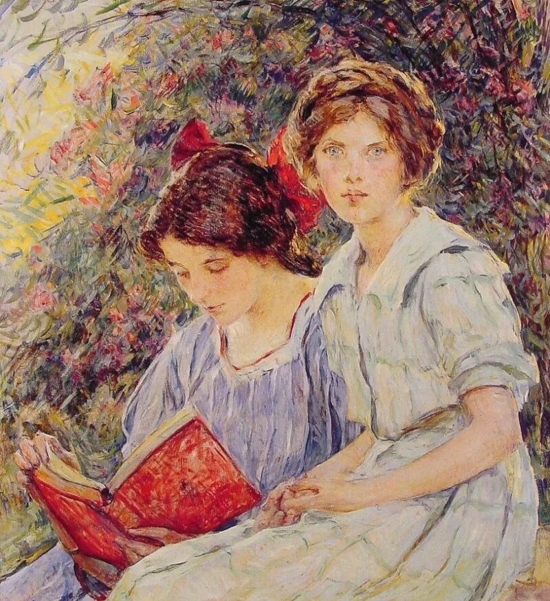 Читать книги 20 века. Художник Robert Reid (1862-1929). Чаепитие.