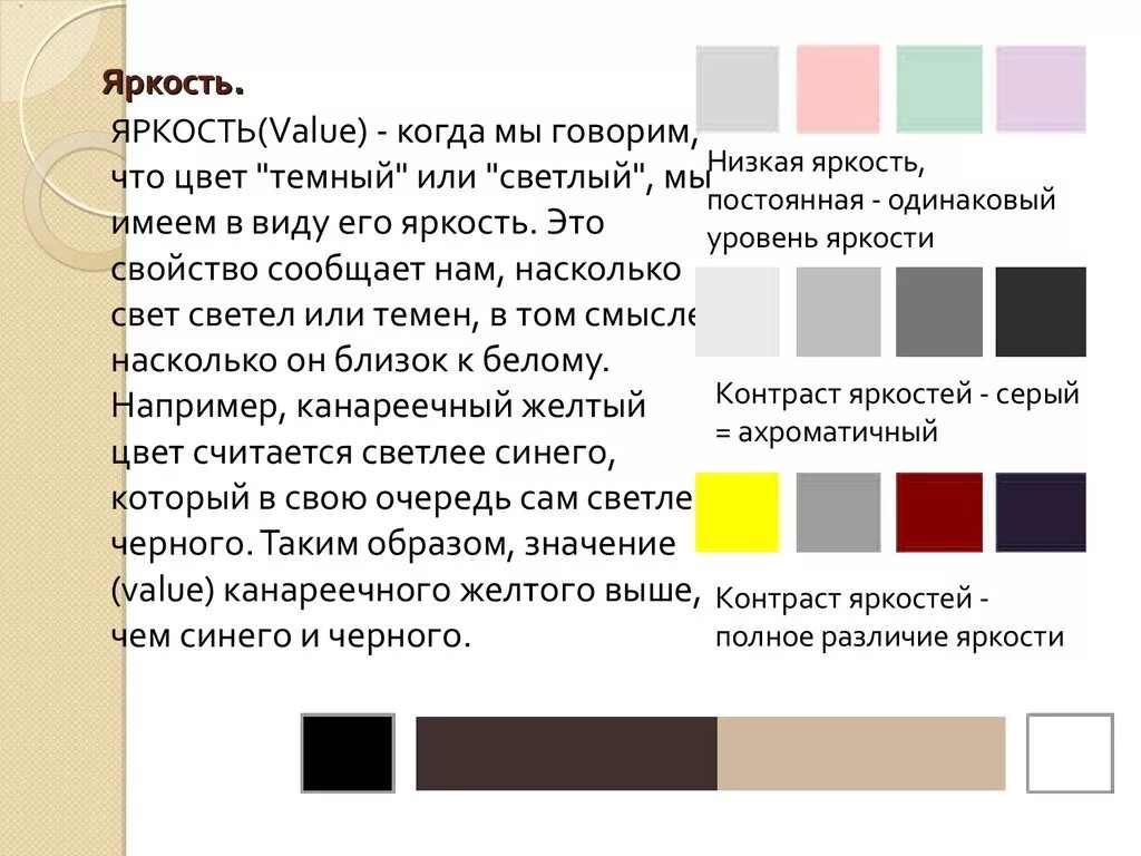 Сделай минимальную яркость. Яркость изображения. Яркость цвета brightness. Уровень светлоты цвета. Яркость и контраст разницы.