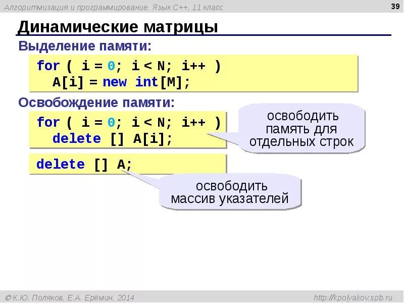 Динамический массив c. Динамические класс языка программирования. Матрица в программировании. Матрица c++. Выделение памяти под массив