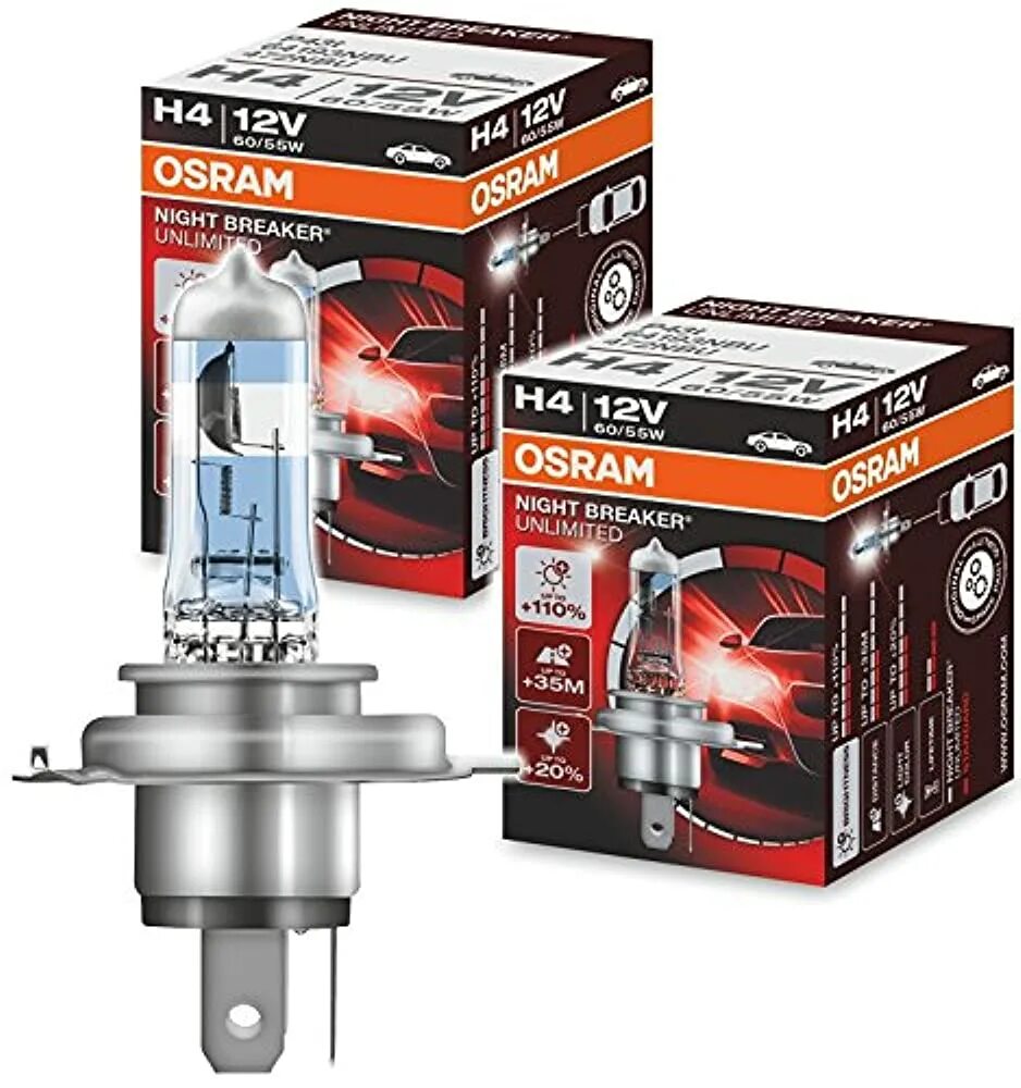 Osram h4 Night Breaker Unlimited 12v 60/55w. Osram h4 Night Breaker Unlimited +110. Лампочки Осрам Найт брекер h4. Лампы h4 Osram Night Breaker.