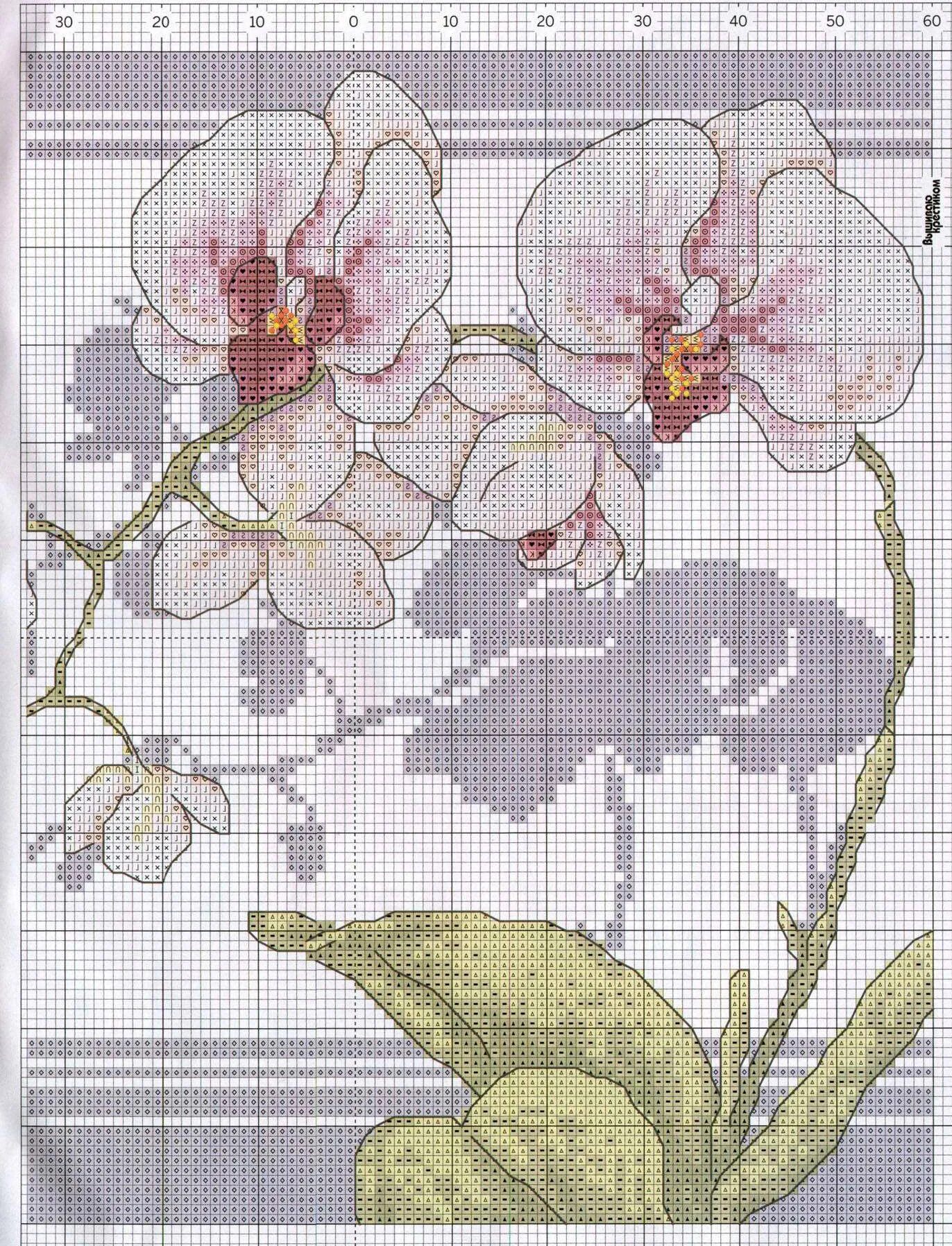 Вышивание крестиком орхидеи. Схемы вышивки цветов. Схема орхидей. Вышивка крестом цветы. Вышивка цветок.