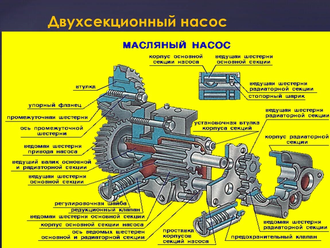 Масляный насос ГАЗ 53 двухсекционный. Двухсекционный масляный насос ЗИЛ 130. Насос масляный двухсекционный привода ГАЗ 53. Насос масляный ЗМЗ 511 2 секционный. Масляный насос зил 130