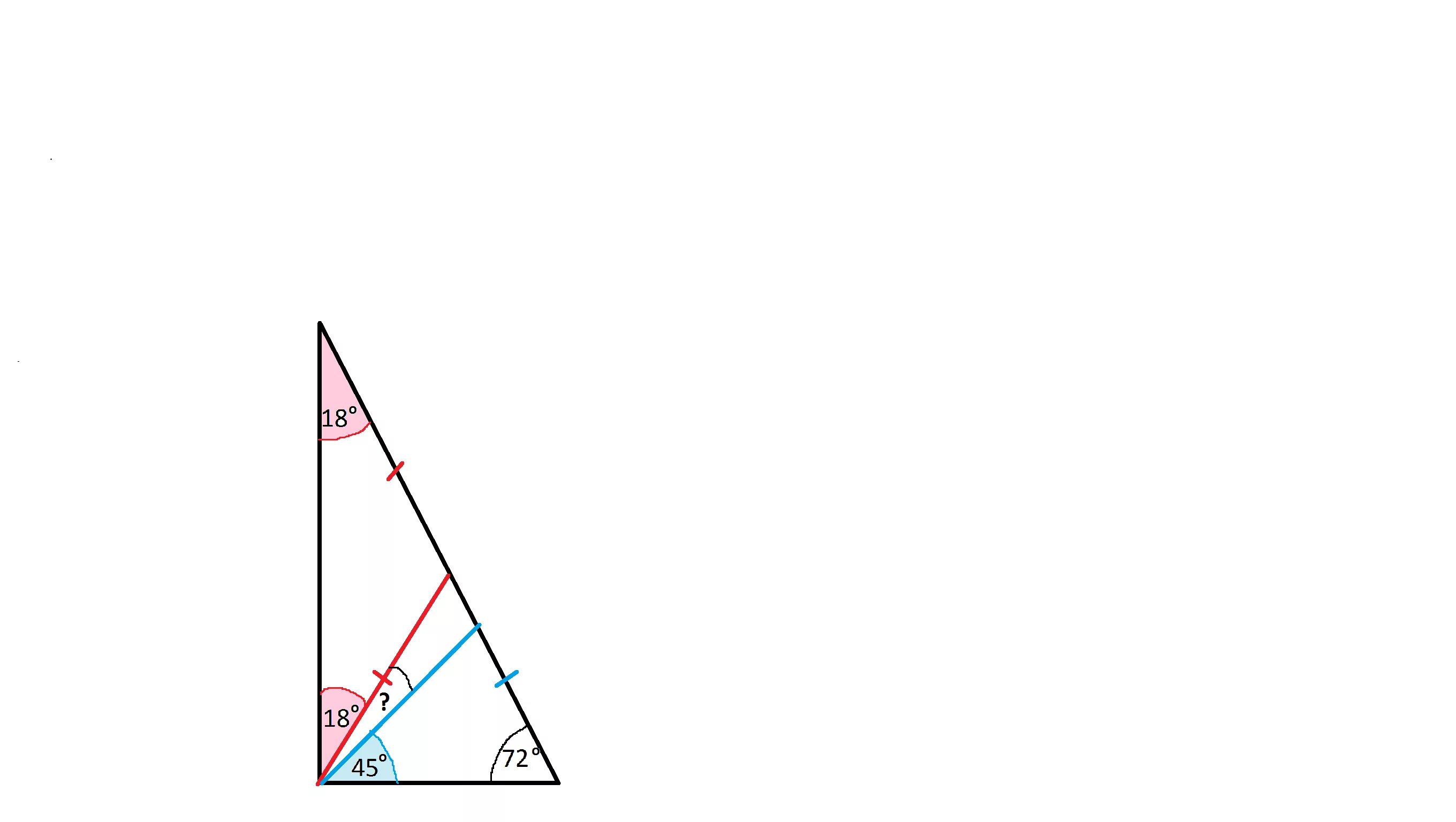 Равнобедренный прямоугольный треугольник 45 градусов. Равнобедренный треугольник с углом 45 градусов. Прямоугольный треугольник 30 градусов биссектриса. Биссектриса и угол в 30 градусов в прямоугольном треугольнике.