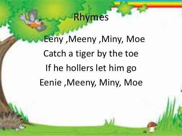 Eenie meenie перевод. Eeny Meeny miny Moe. Eeny Meeny miny Moe считалка. Eeny Meeny miny Moe catch a Tiger by the Toe. Catch a Tiger by the Toe.