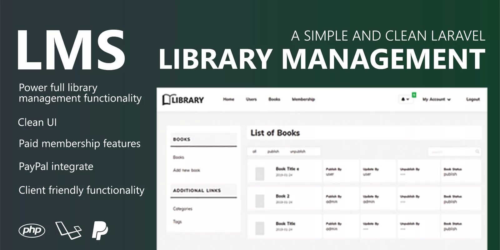Library manager. Library management system. laravel lms script. library management system application.