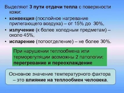 Отдача тепла