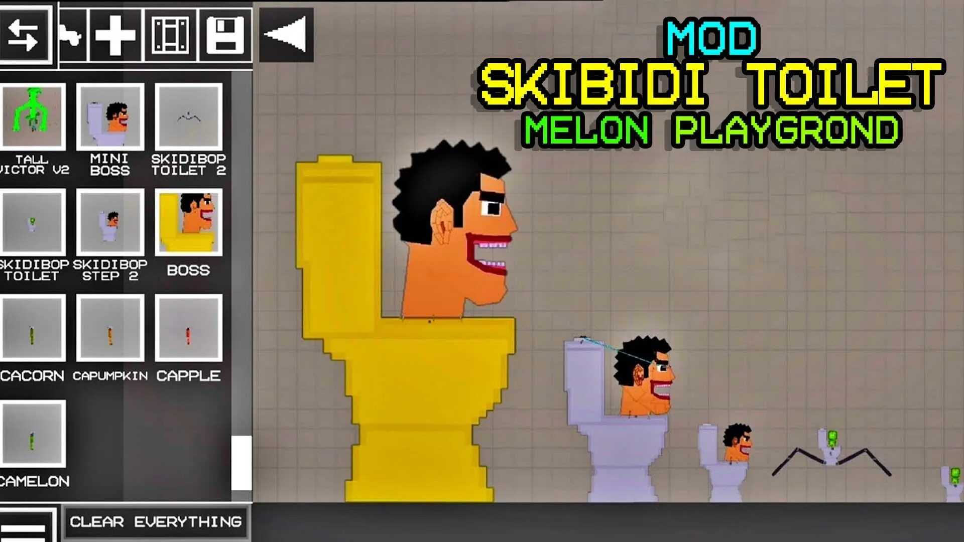 Mod Melon Playground SKIBIDI Toilet. Мелон санбокс фото игры. Игрушка Мелон мод. Скибиди туалет в Мелон плейграунд. Игры скибиди телефон