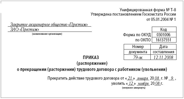 Порядок увольнения рб