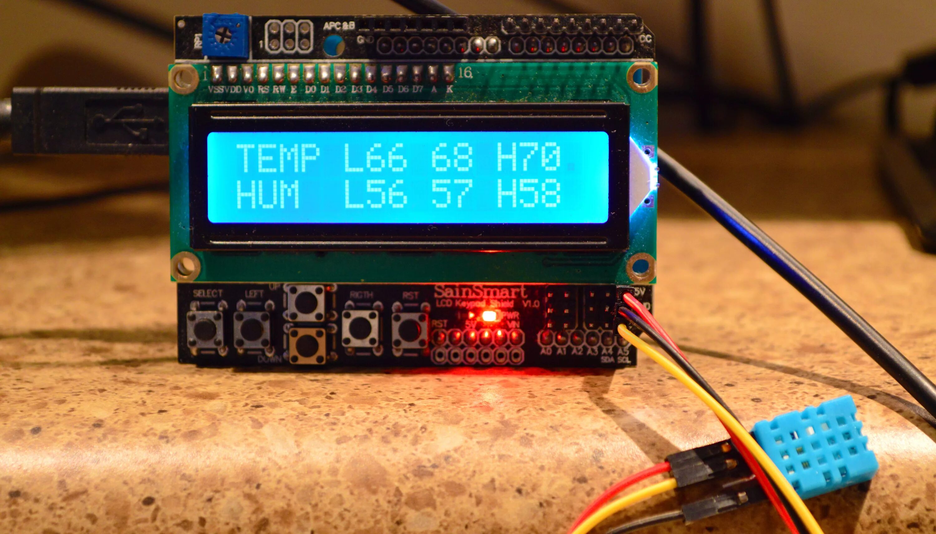 Ардуино с дисплеем с кнопками. Ардуино dht11 lcd. lcd 1602 dht11. термометр на ардуино dht11. ардуино нано shield 1602 гигрометр.