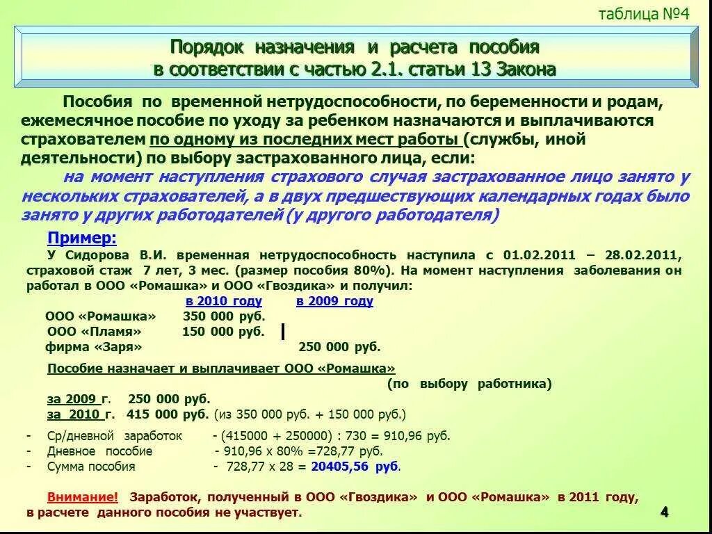 Почему считают пособие на пособие