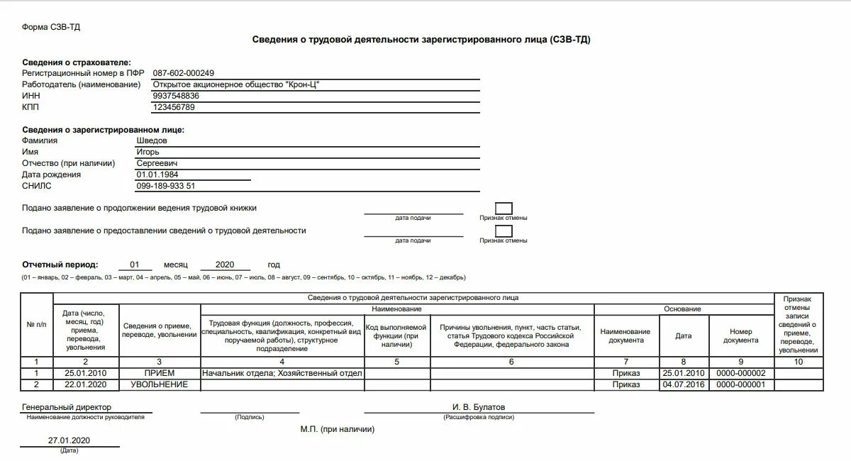 СЗВ-ТД электронные трудовые книжки. Электронная Трудовая книжка форма СЗВ-ТД. Отчет о ведении трудовой книжки. Подано заявление о ведении трудовой книжки. Сведения о ведении трудовых книжек