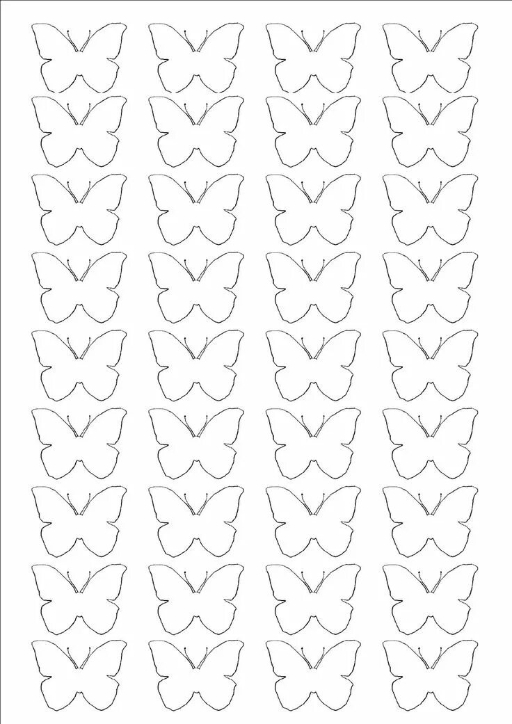 BUTTERFLY ( бабочки) Paper butterflies, Butterfly template, Butterfly stencil