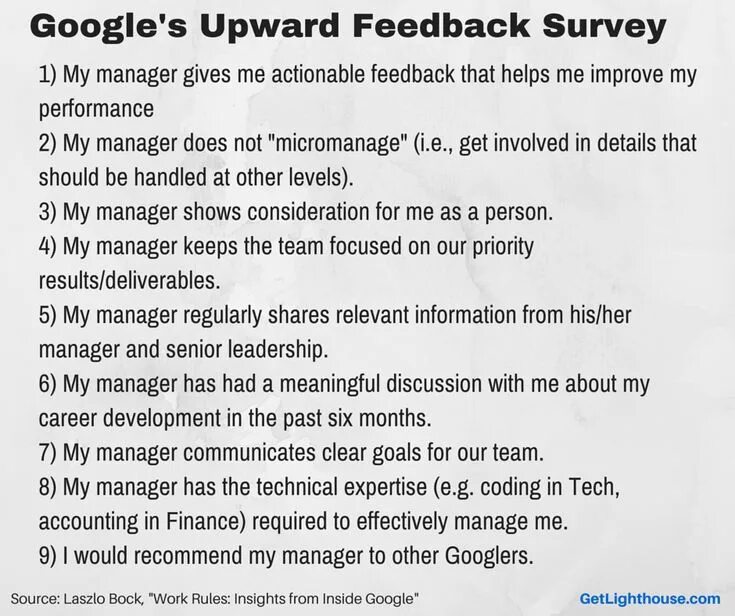 How do you manage to keep. Feedback survey. clear goals. example of feedback for manager.