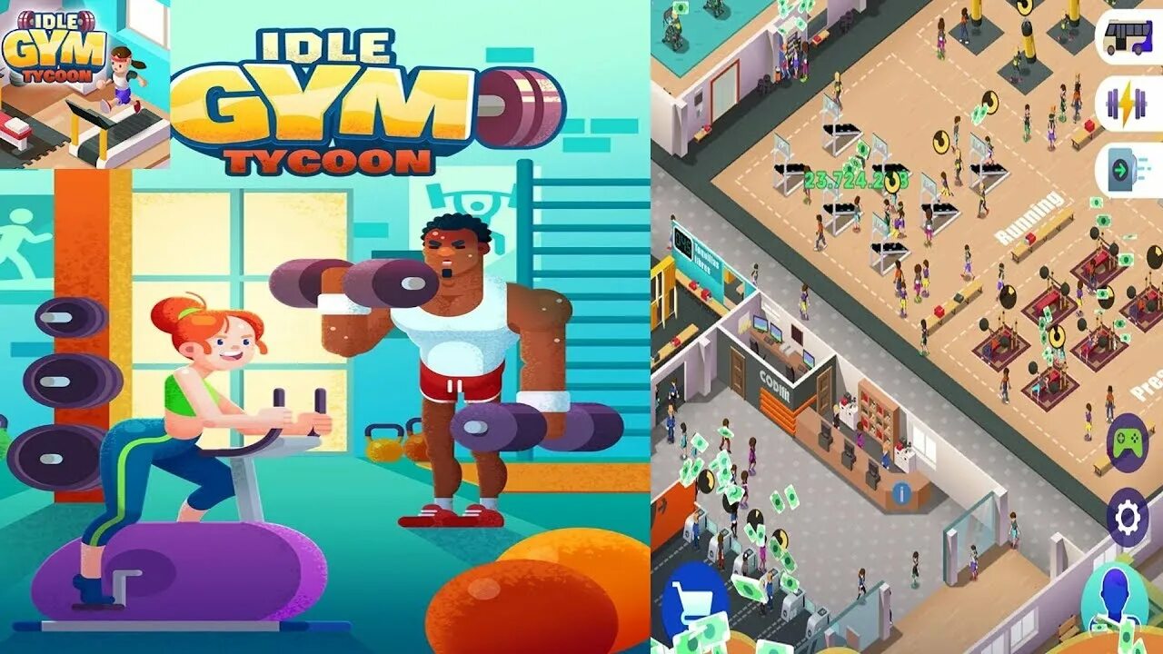 Gym idle clicker. Симулятор тренажерного зала. зал игр. gym tycoon. игра gym.