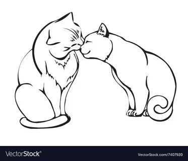 Нарисовать 2 кошки