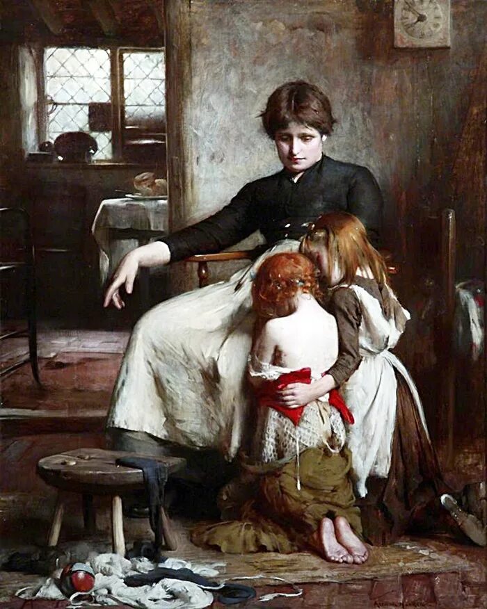 Наказание в старину. Arthur Hacker (1858-1919) художник. Английский художник Arthur Hacker (1858-1919).