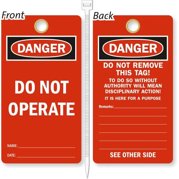 Warning tag. Этикетка caution. Without tags. Характер хаотично нейтральный. Loto предупредительные бирки.