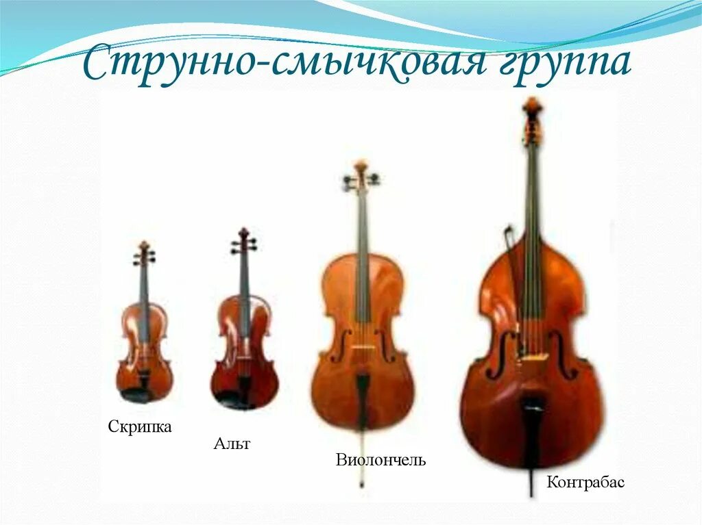 Инструменты струнно смычкового оркестра