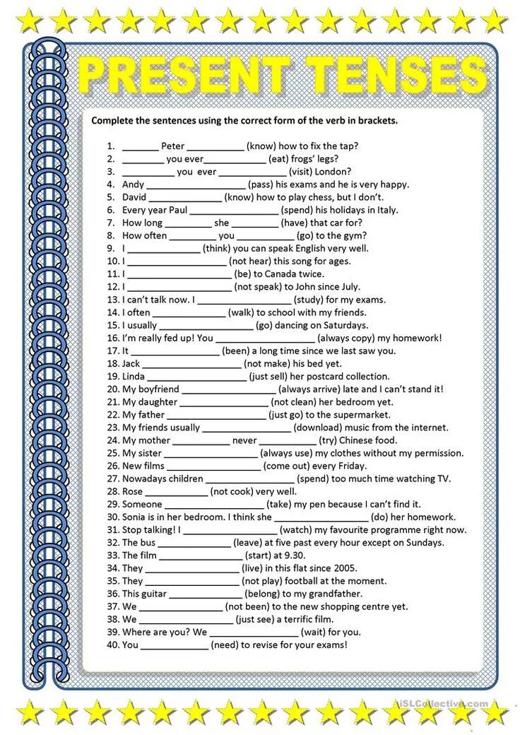 Past tenses revision. Present Tenses тест. Грамматика Tenses Worksheet. Английский present Tenses упражнения. Present Tenses Review Worksheets.