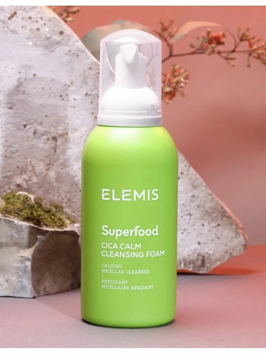 Calming cleansing foam. Elemis Superfood cica Calm Cleansing Foam. Superfood успокаивающая пенка для умывания 180 мл. Elemis пенка для умывания. Пенка для умывания с центеллой азиатской.