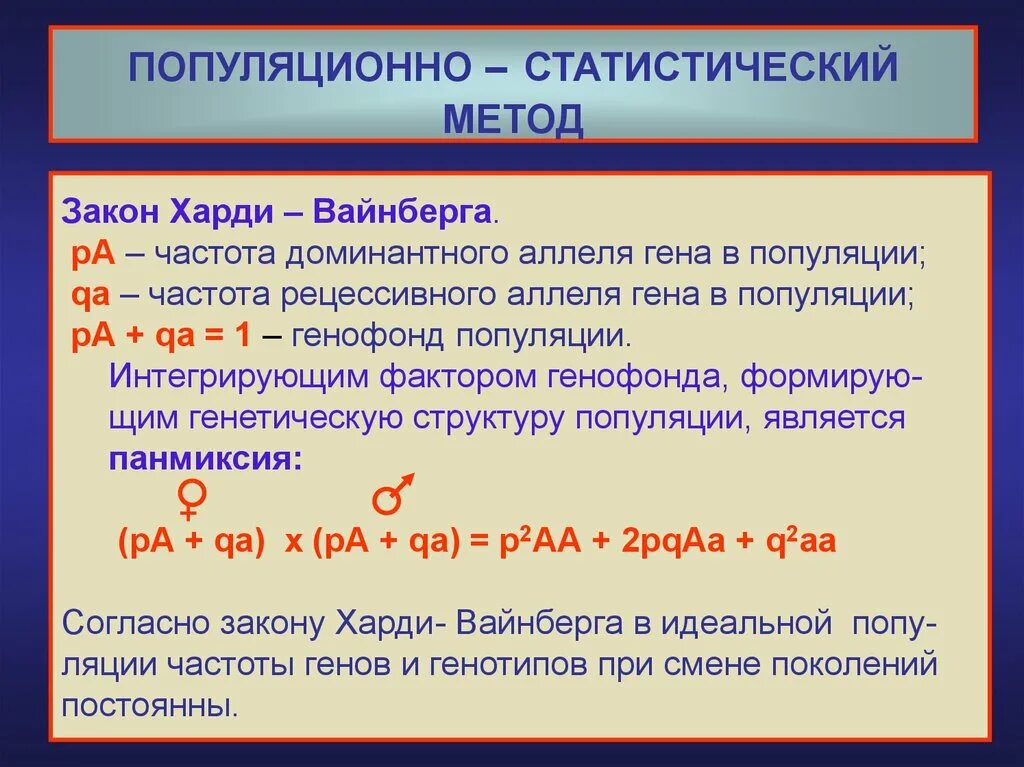 Применение популяционно статистического метода. Популяционно-статистический метод закон Харди-Вайнберга. Популяция Харди Вайнберга. Популяционно статистический. Популяционно статистический метод генетики человека.