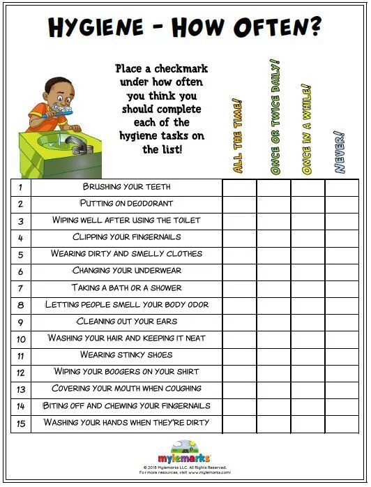 How often you read. Personal Hygiene Worksheets. How often tasks. Classroom Hygiene список. Worksheet гигиена.