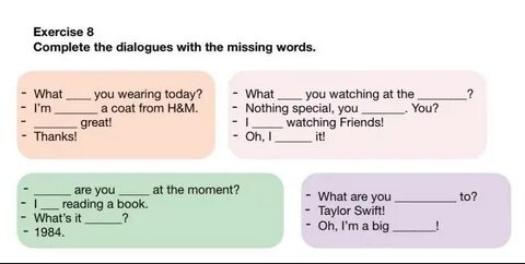 Say the missing words перевод