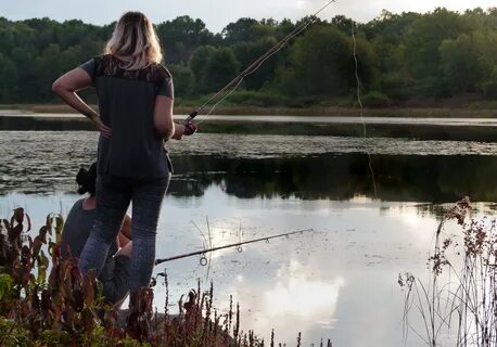 Woman Fishing Fisherwoman image.