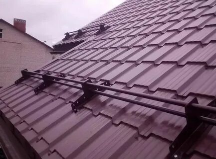 Крепление снегозадержателей на металлочерепицу