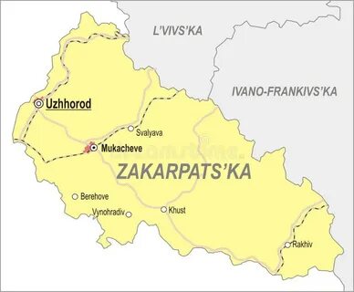 Закарпатье на карте