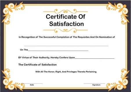 Certificate example