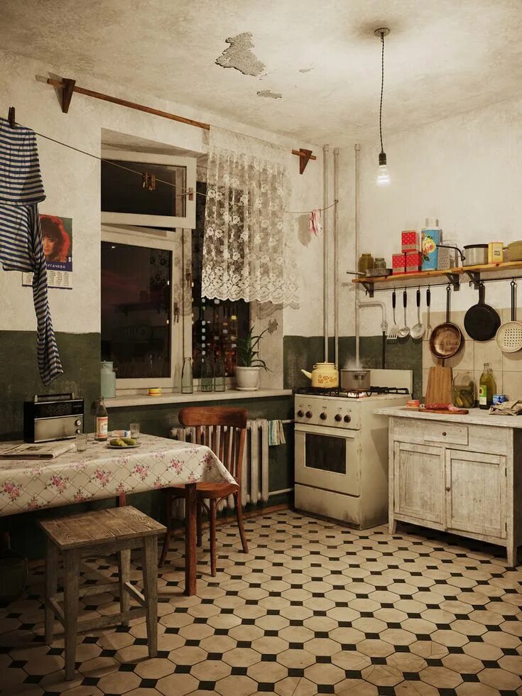 Kitchen, Alina Malina Retro kitchen, House interior, Interior