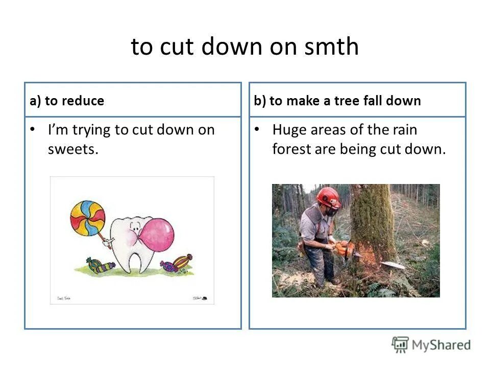 Cut down Фразовый глагол. Cut down on Фразовый глагол. Глагол to Cut. Предложения с to Cut down on. Cut them down