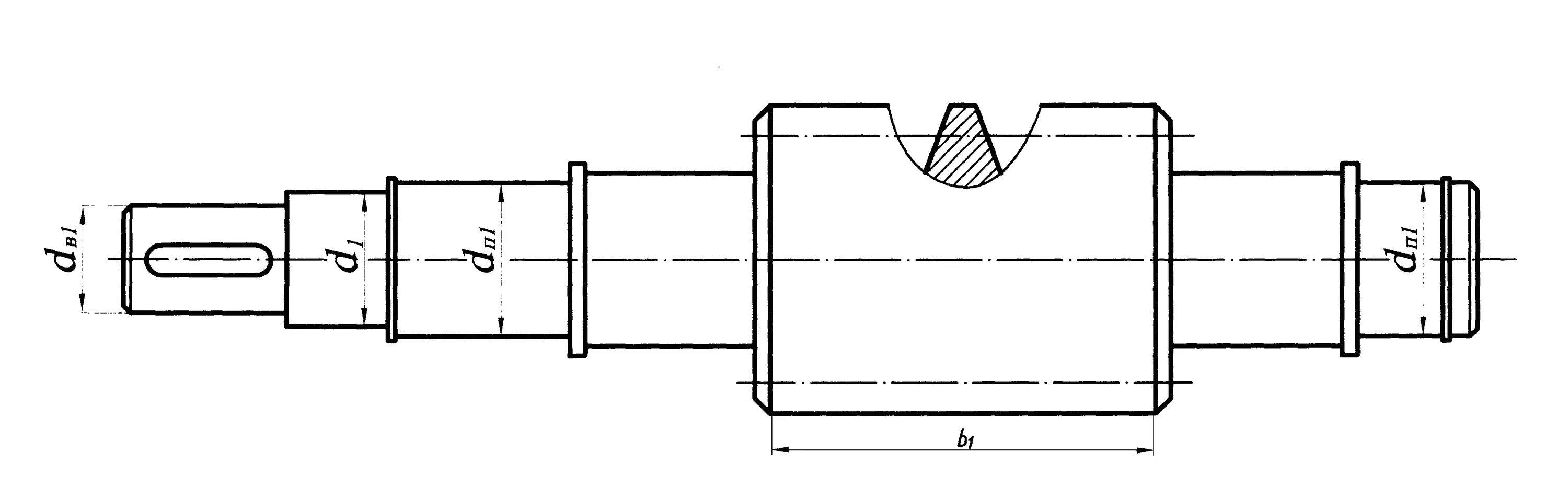 Чертеж червяка в компасе. Червяк 21213-3401035. 01. Червячный вал мн=2. 001.